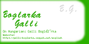 boglarka galli business card